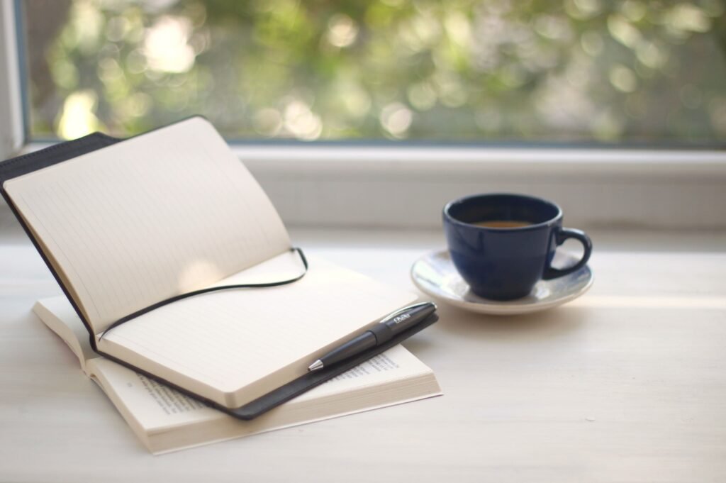 Journalling to increase self-awareness around eating habits.