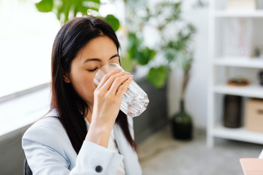 It's important to stay hydrated throughout the day.