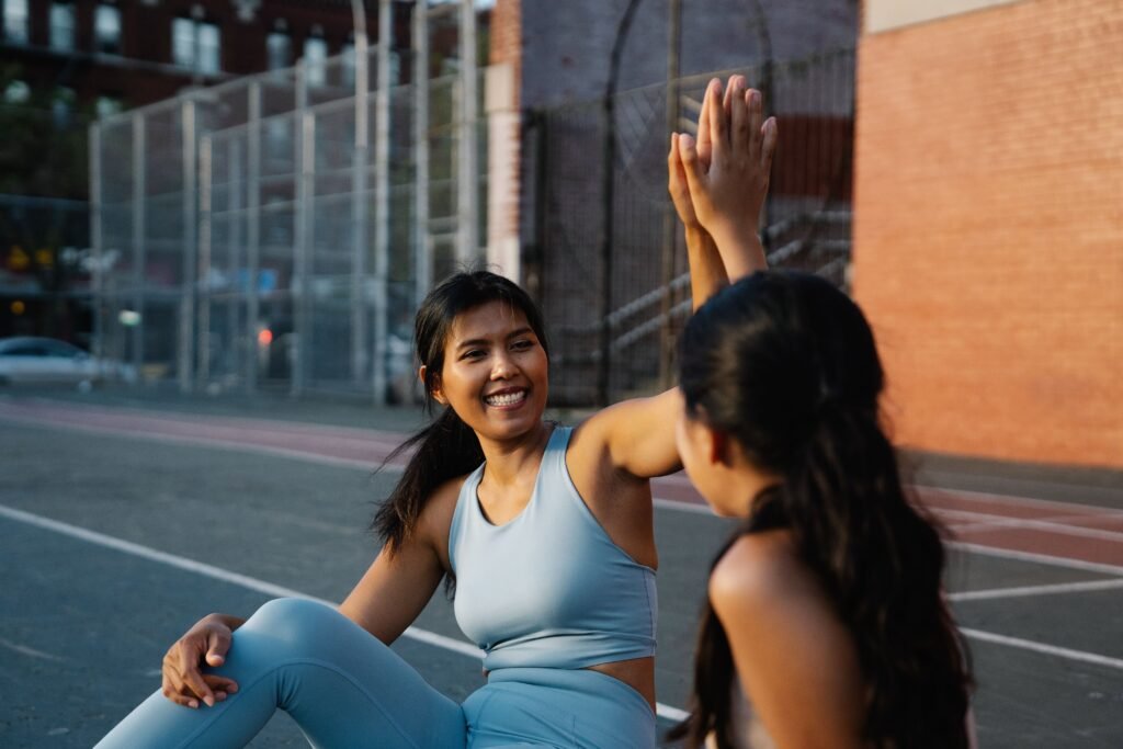 Exercising with a friend provides accountability.
