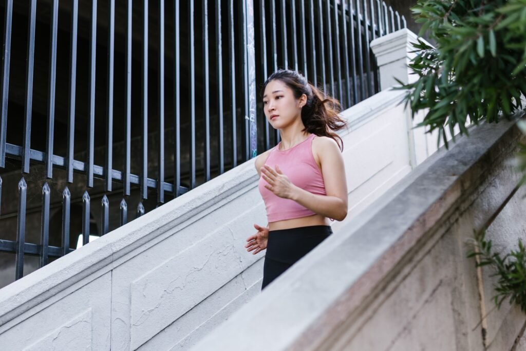 Woman building healthy habits through small daily actions.